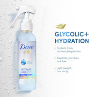 Dove Glycolic + Hydration Serum Spray 110 ml with Hydra-Glycol for Upto 100 hours of hydrated, fluid hair.