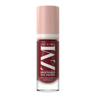 ZM Zayn & Myza Breathable Nail Enamel - Red Velvet | Smooth Application | Quick-Drying I Longlasting I Chip-Defiant I Water Permeable | Glossy Finish | 100% Vegan, 6 ml