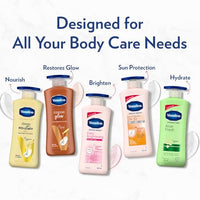 Vaseline Intensive Care, Deep Moisture Nourishing Body Lotion, 600ml, for Radiant, Glowing Skin, with Glycerin, Non-Sticky, Fast Absorbing, Daily Moisturizer for Dry, Rough Skin, For Men & Women