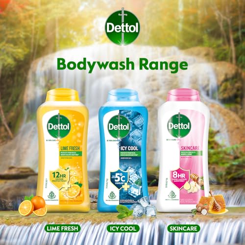 Dettol Body Wash and Shower Gel for Women and Men, Cool - 250ml | Soap-Free Bodywash | 12h Odour Protection