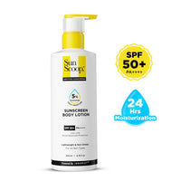SunScoop 5% Niacinamide Daily Moisture Sunscreen Body Lotion SPF 50+ PA++++ | 24-Hours Moisturization | Prevents Tan & Sunburn | Reduces Pigmentation | Lightweight & Non-sticky | Leaves No White Cast | For All Skin Types | Body Sunscreen for Summer | 200