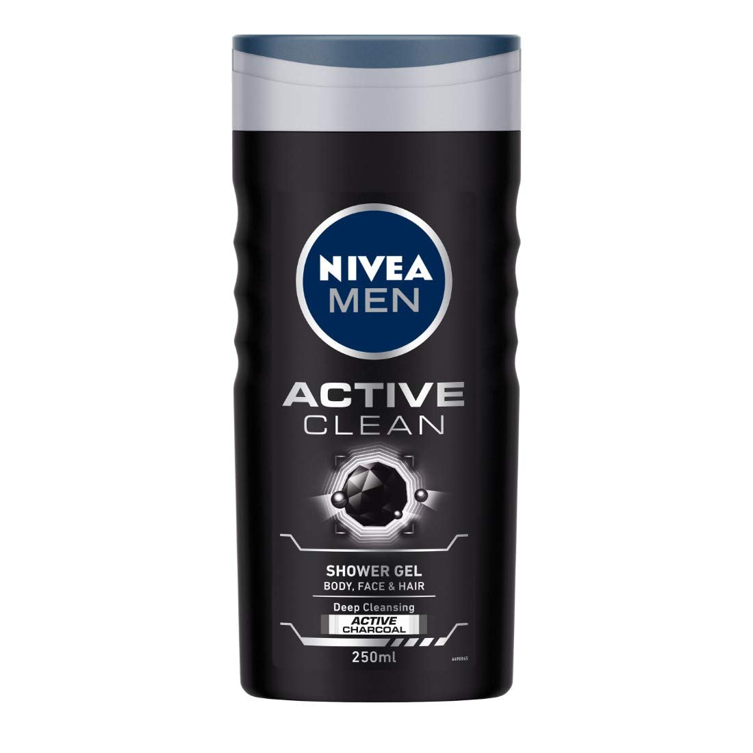 NIVEA Men Shower Gel, Active Clean Body Wash, Men, 250ml And NIVEA Men Face Wash, Oil Control, 10x Vitamin C, 100g