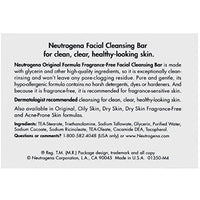 Neutrogena Transparent Facial Bar, Original Formula, Fragrance Free, 3.5 Ounce