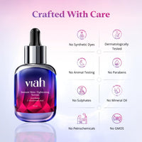 Viah Instant Skin Tightening Face Serum for Women | Anti-Ageing Face Serum for Women | Anti Wrinkle & Brightening | Firms, Hydrates, Smooths Fine Lines | Easyliance, Hyaluronic Acid &Lumicease 30ml
