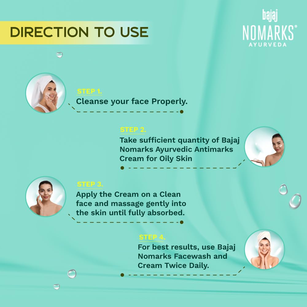 Bajaj Nomarks Ayurvedic Antimarks Cream for Oily skin, 25gm