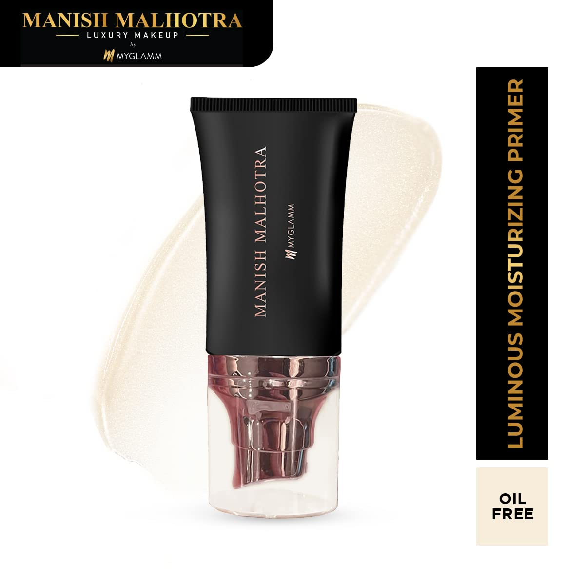 MyGlamm Manish Malhotra Luminious Moisturising Primer - 28ml | Oil-Free, Illuminating Cream Primer With Soft-Focus Effect | Water Resistant, Lightweight And Moisturising | Exclusively by MyGlamm