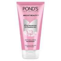 POND'S Bright Beauty Anti-Dullness & Brightening Facewash With Niacinamide | For Glass-Skin Like Shine And With 4X Visibly Brighter Skin, 150Gm