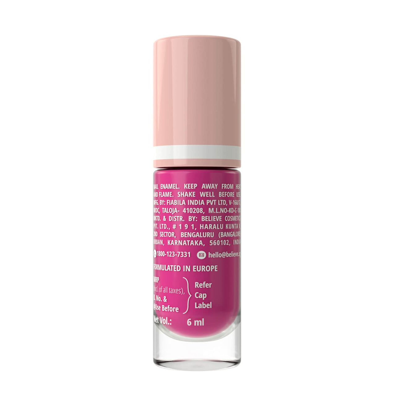 ZM Zayn & Myza Breathable Nail Enamel - Pink Popsicle | Smooth Application | Quick-Drying I Longlasting I Chip-Defiant I Water Permeable | Glossy Finish | 100% Vegan, 6 ml