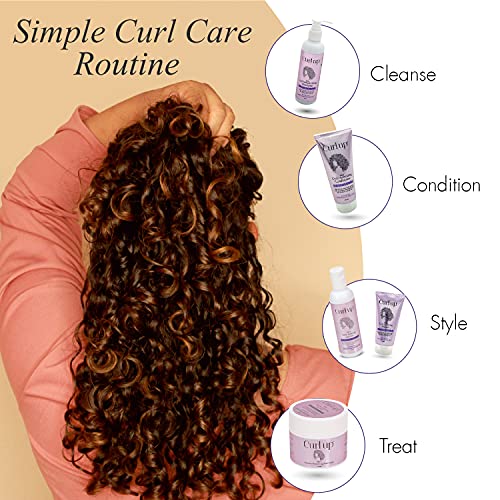 Curl Up Curl Defining Cream - All In One Leave In Conditioner Moisturizes, Enhances Natural Curl Definition & Provides Medium Hold to Dry Frizzy, Wavy & Curly Hair 150g