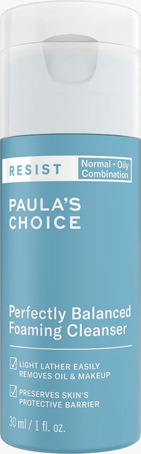 PAULA'S CHOICE RESIST Perfectly Balanced Foaming Cleanser, Hyaluronic Acid & Aloe, Anti-Aging Face Wash, Large Pores & Oily Skin, 30 ml (Travel Size) (27837)