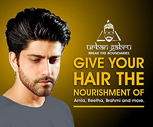 Urbangabru Natural Shampoo for Men & Women - Ayurvedic Jadibuti Hair Shampoo for Hair Fall & Regrowth, Strengthening | Natural Herbs Amla, Reetha, Shikakai (200 ML)