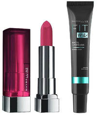 Maybelline New York Fit Me Matte + Poreless Primer & New York Matte Lipstick Combo, Pack Of 1
