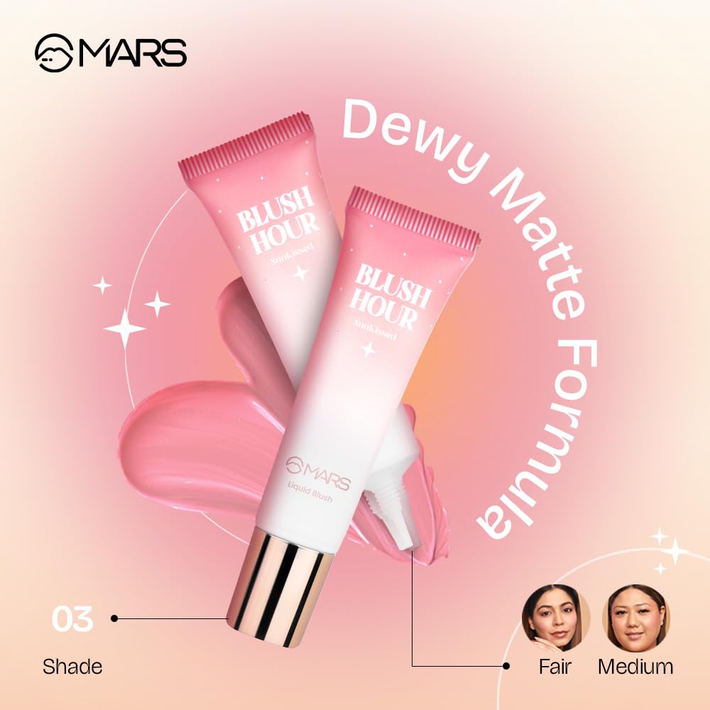 MARS Drip Lip Mist for Women (4.5 ml) (06-Cocoa Drip) Liquid Blush Hour | Dewy-Matte Finish | Highly Pigmented | Lightweight & Long-Lasting Formula | Effortless Application (12 ml) (03-SUNKISSED)