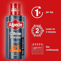 Alpecin Caffeine Shampoo C1 and Liquid | Hair Care for Men | Set of 375ml Shampoo and 200ml Liquid