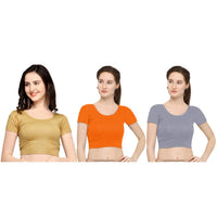 Life Win Stretchable Blouse 28 to 46 Size Cotton Lycra for Women