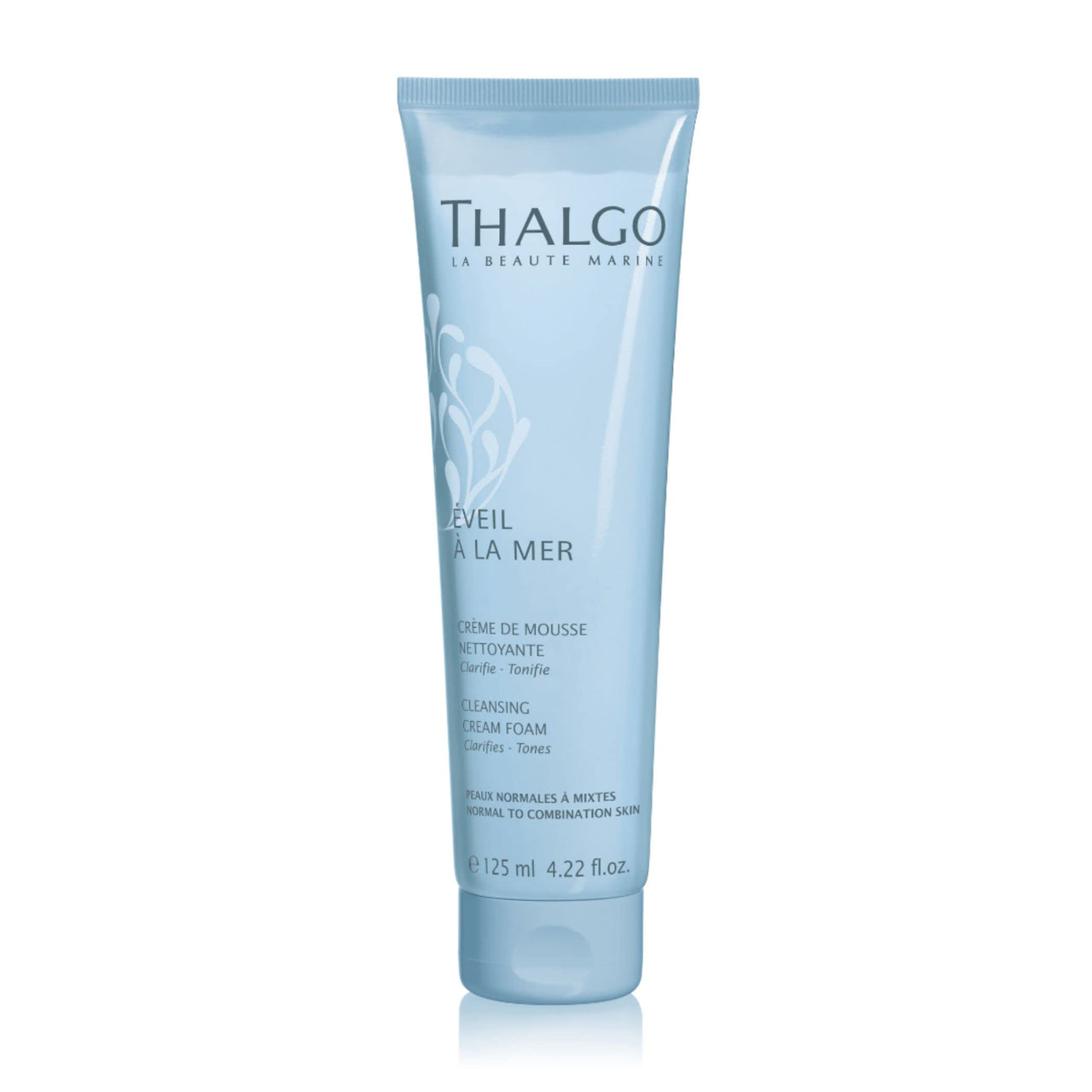 Thalgo Cleansing Cream Foam - Cream-to-Foam Face Cleanser for All Skin Types - Makeup Remover & Purifying Cleanser - 125ml