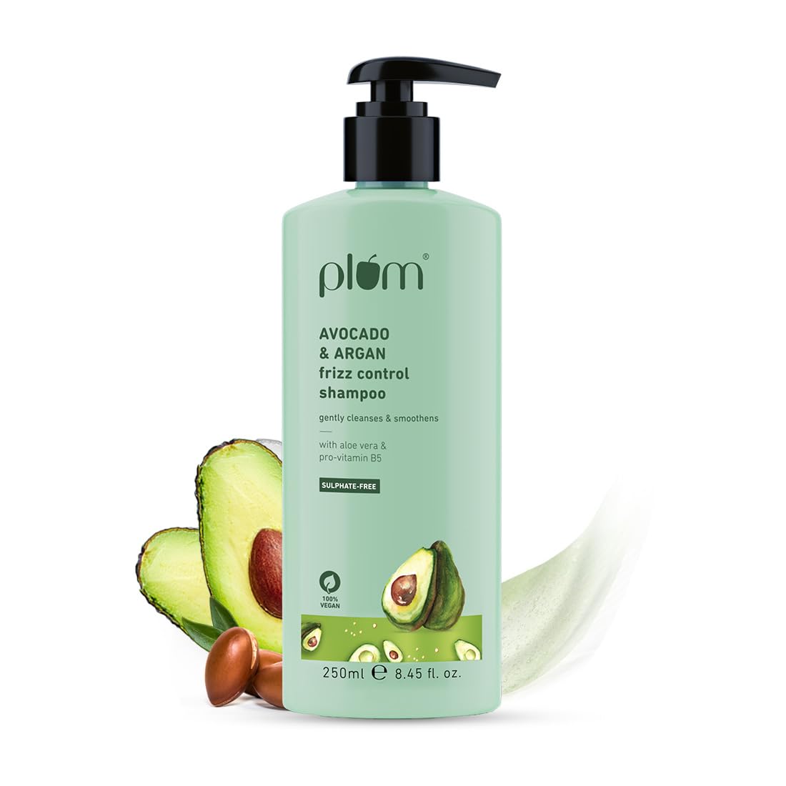 Plum Avocado & Argan Smoothing Regime | Shampoo, Conditioner, Hair Mask | For curly, wavy, frizzy hair| 100% vegan | Sulphate-Free and Paraben-Free