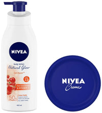 Nivea Body Lotion, Extra Whitening Cell Repair SPF 15, For All Skin Types, 400ml & Creame, All Season Multi-Purpose Cream, 200ml