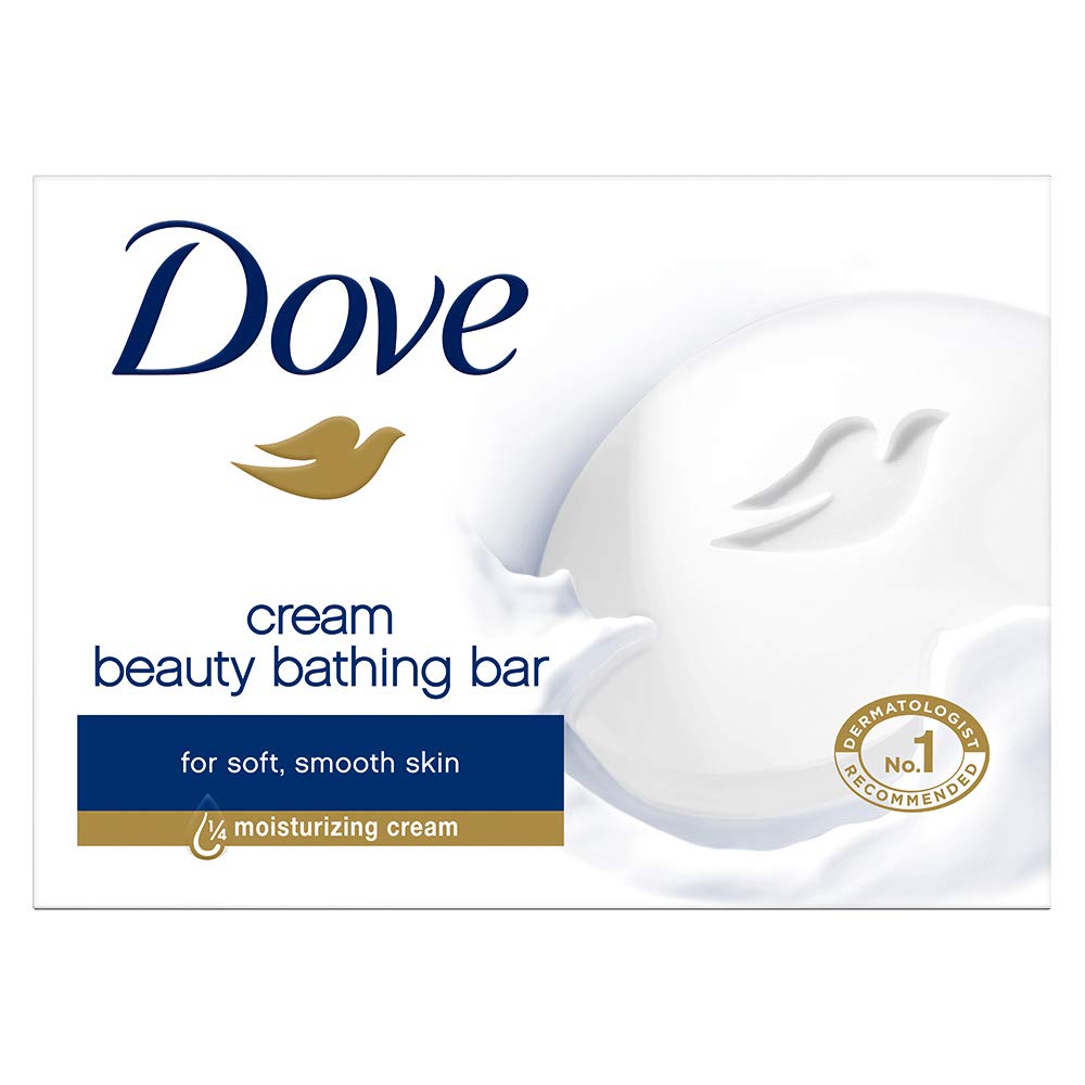 Dove Cream Beauty Bathing Bar With ¼ Moisturizing Cream To Give You Softer, Smoother Skin, 100 g