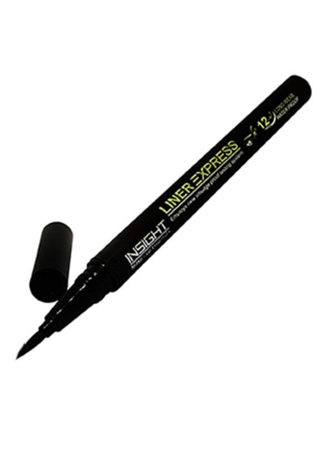 INSIGHT Cosmetics Liner Express Eye Pen, Black(Matte), 1.5g (Black) & Insight Non Transfer Lip Color, Matte Finish, 4ml (19 Dive)