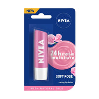 NIVEA Lip Balm, Fruity Blackberry Shine, 4.8g And NIVEA Lip Balm, Soft Rose, 4.8g