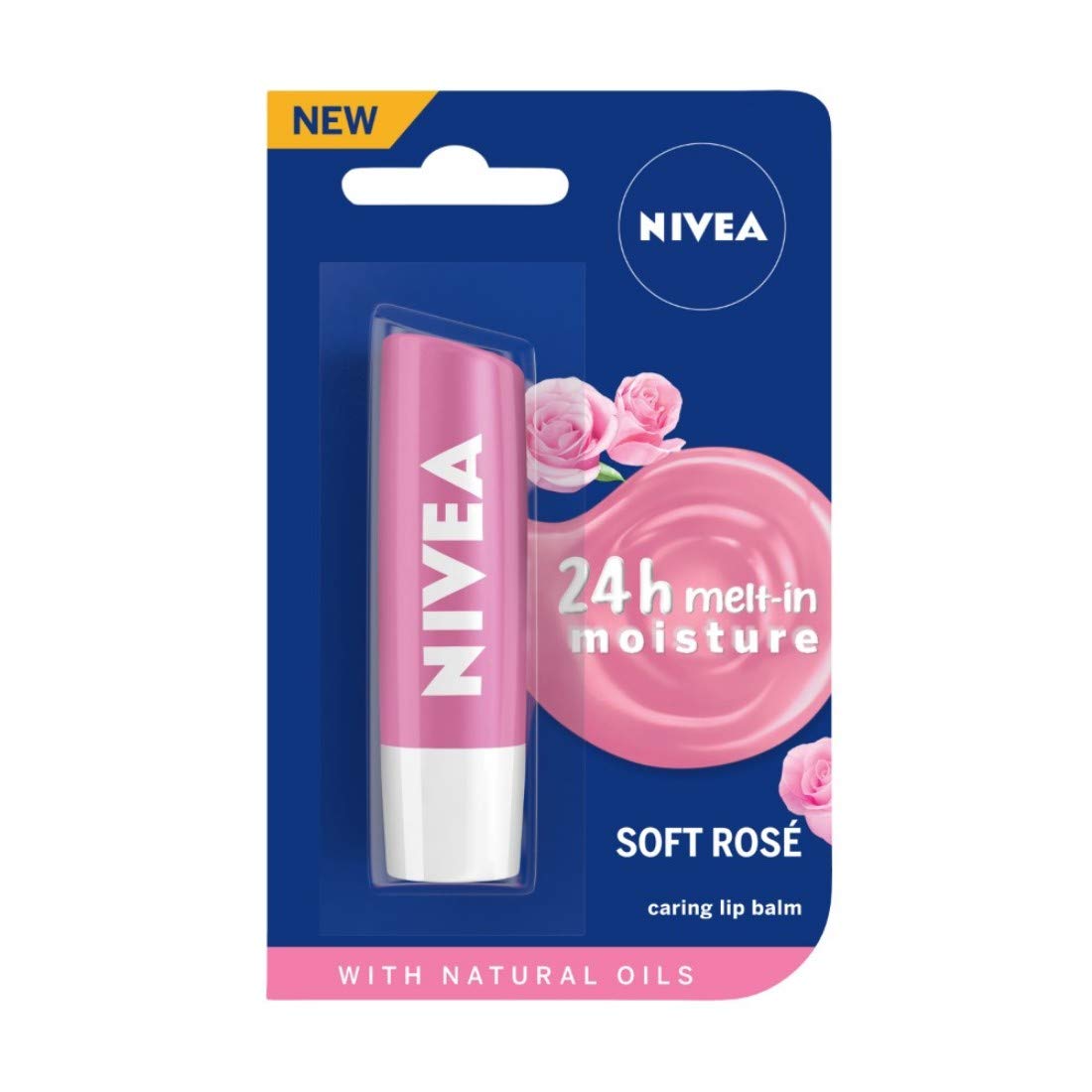 NIVEA Men Lip Care, Active Care Lip Balm, SPF 15, 4.8g And NIVEA Lip Balm, Soft Rose, 4.8g