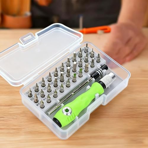 32 - in - 1 Multifunction Screwdriver Set - Household Home Repair Tool Kit,Precision Hand Tool with Interchangeable Bits for Repairs,Electronics,DIY Projects & Home Use