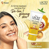 Lacto Calamine Ubtan Face Wash for Glowing Skin | Natural Face Wash with Sandalwood, Saffron, Neem, Almond & Turmeric | Exfoliating Facewash reduces Tan | Sulphate, Paraben Free | 100 ml Pack of 1