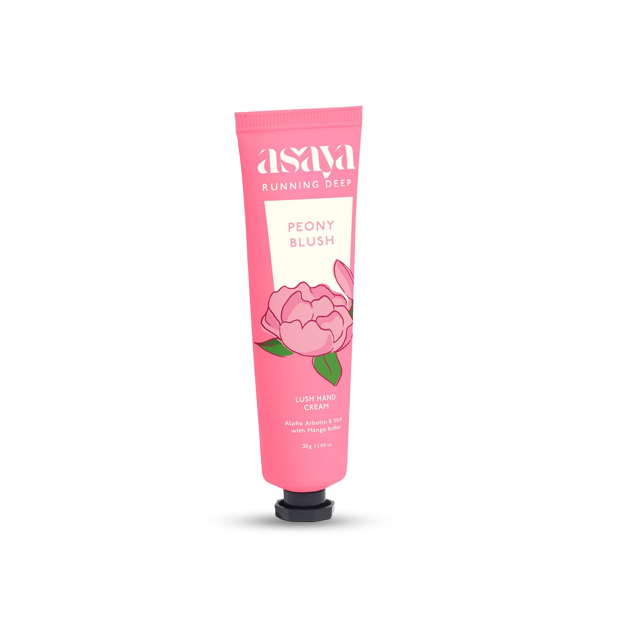 Asaya Peony Blush Hand Cream for Women & Men | Nourishes, Brightens | Softens Dry, Rough Hands | Non Sticky and Quick Absorbing | Intense Moisturization | Reduces Tan & Pigmentation | Alpha Arbutin, Mango Butter & Vit E | Oily skin | Dry Skin | Vegan | Fr