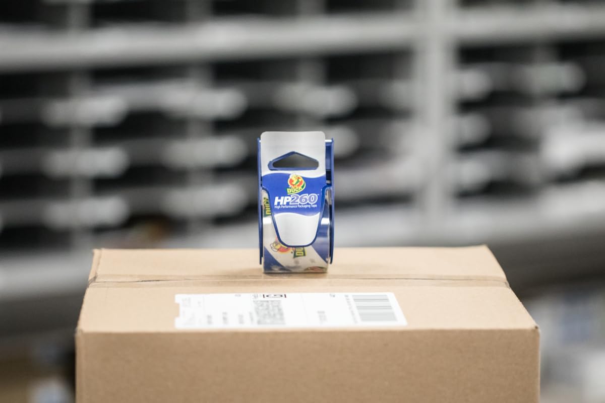 Duck Brand HP260 High Performance Packaging Tape with Dispenser, 1.88 Inches x 22.2 Yards, Clear (920352)