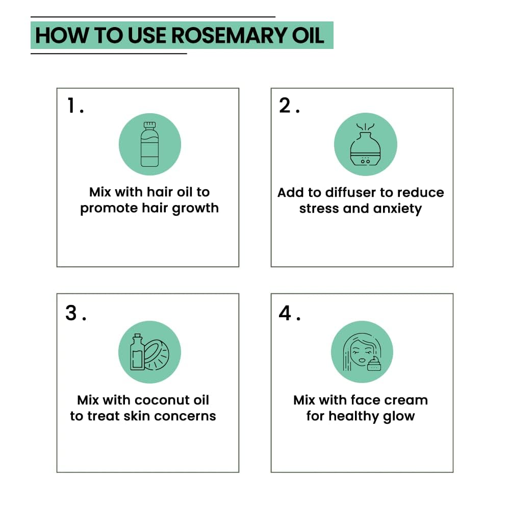 Rey Naturals Olive Oil, Castor Oil & Rosemary Oil For Hair Growth, Smooth ends & Hairfall Control -200ml*2 + 15ml | Cold Pressed Oil For Skin & Hair Care, Shiny Smooth Hair & Dandruff Free Scalp