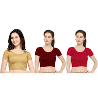 Life Win Stretchable Blouse 28 to 46 Size Cotton Lycra for Women