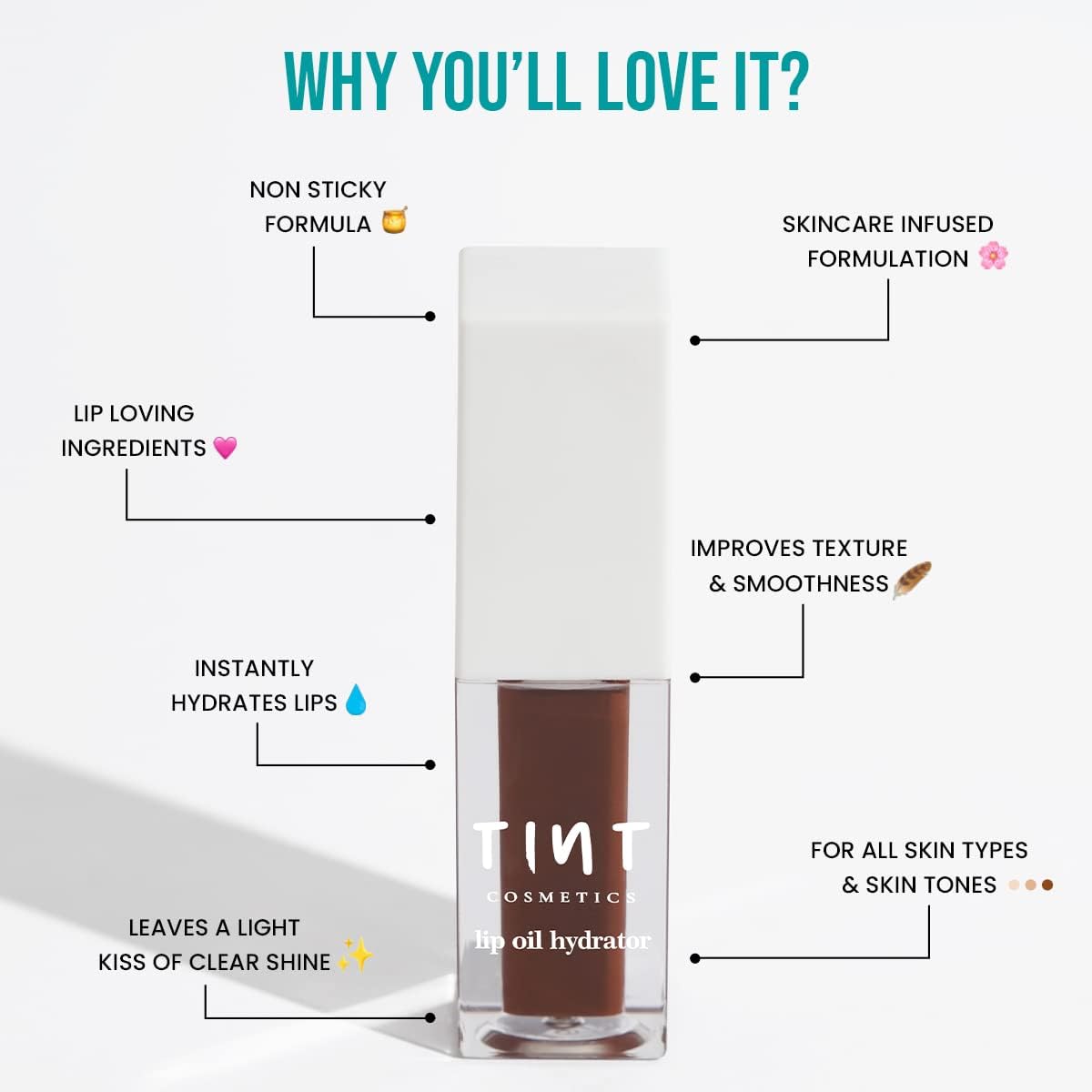 Tint Cosmetics Mocha Hydrating Lipgloss (10ml) & Muse Natural Lip Oil (6ml), Light Weight, Long Lasting, Moisturization & Nourishment for Girls & Women, (Pack of 2)