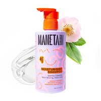 MANETAIN Moisturising Shampoo 237ml for Curly, Dry & Frizzy Hair | Sulphate & Paraben Free | Hydrates & Strengthens with Baobab Protein, Seaweed & Marshmallow Extract | CG-Friendly, Gentle Cleanser for Soft, Defined Curls