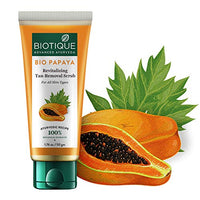 Biotique Bio Papaya Visibly Ageless Face Wash, Pack of 2, 200 ml (2 x 100 ml) and Biotique Bio Papaya Revitalizing Tan Removal Scrub, 50 g