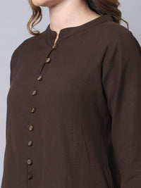 Pistaa's  Women Cotton Printed Cut Regular Kurta