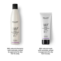 Brillare Professional Heavy Moisturising Natural Shampoo & Hair Mask Combo, Enriched With Wheat Germ & Avocado Fruit, Deeply Nourishes Dry and Frizzy Hair Shampoo 300ml+ Mask 125ml