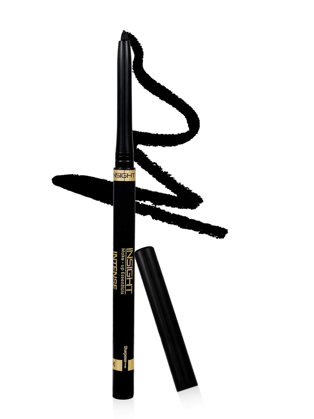 INSIGHT Intense Kohl Kajal (Black) & Non Transfer Liquid Lip Color Combo, Matte Finish