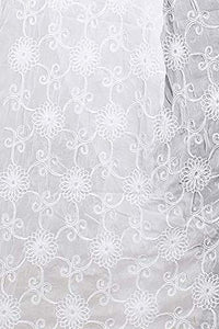 AKSHAR LLC Women's  Designer Pure Chiffon Dupatta with Pure Cotton Thread Embroidery Work
