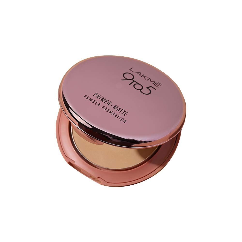 LAKMÉ 9 to 5 Primer with Matte Powder Medium Coverage Foundation Compact for all skin types, Ivory Cream, 9g And 9 to 5 Complexion Care CC Cream, Honey, 30g