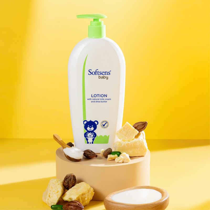 Softsens Baby Nourishing Lotion with Milk Cream & Shea Butter | No Harmful Chemicals, No Paraben and Phthalates,SLS Free For all skin types 400ml (Pack of 2)