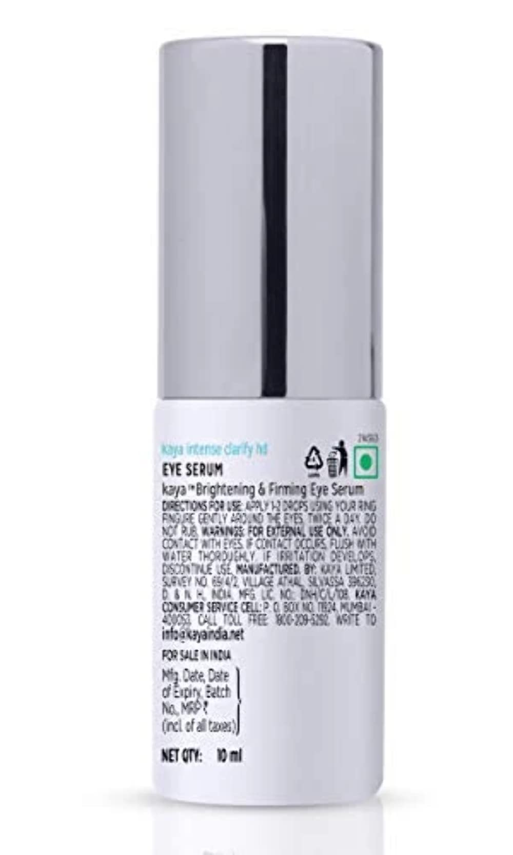 Kaya Clinic Brightening & Firming Eye Serum With Hyaluronic Acid & Rice Peptides, 10ml Reduces Dark Circles & Puffiness, Tighter & Brighter Under Eye Skin, Under Eye Serum