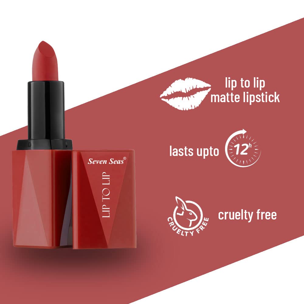 Seven Seas Lip To Lip Full Coverage Matte Lipstick (Roof Terracotta)