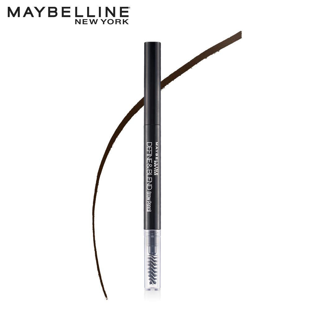 Maybelline New York Brow Pencil, With Spoolie, Long-lasting and Natutal-looking Results, Define & Blend Brow Pencil, Grey Brown, 0.16 g (Pack of 2)
