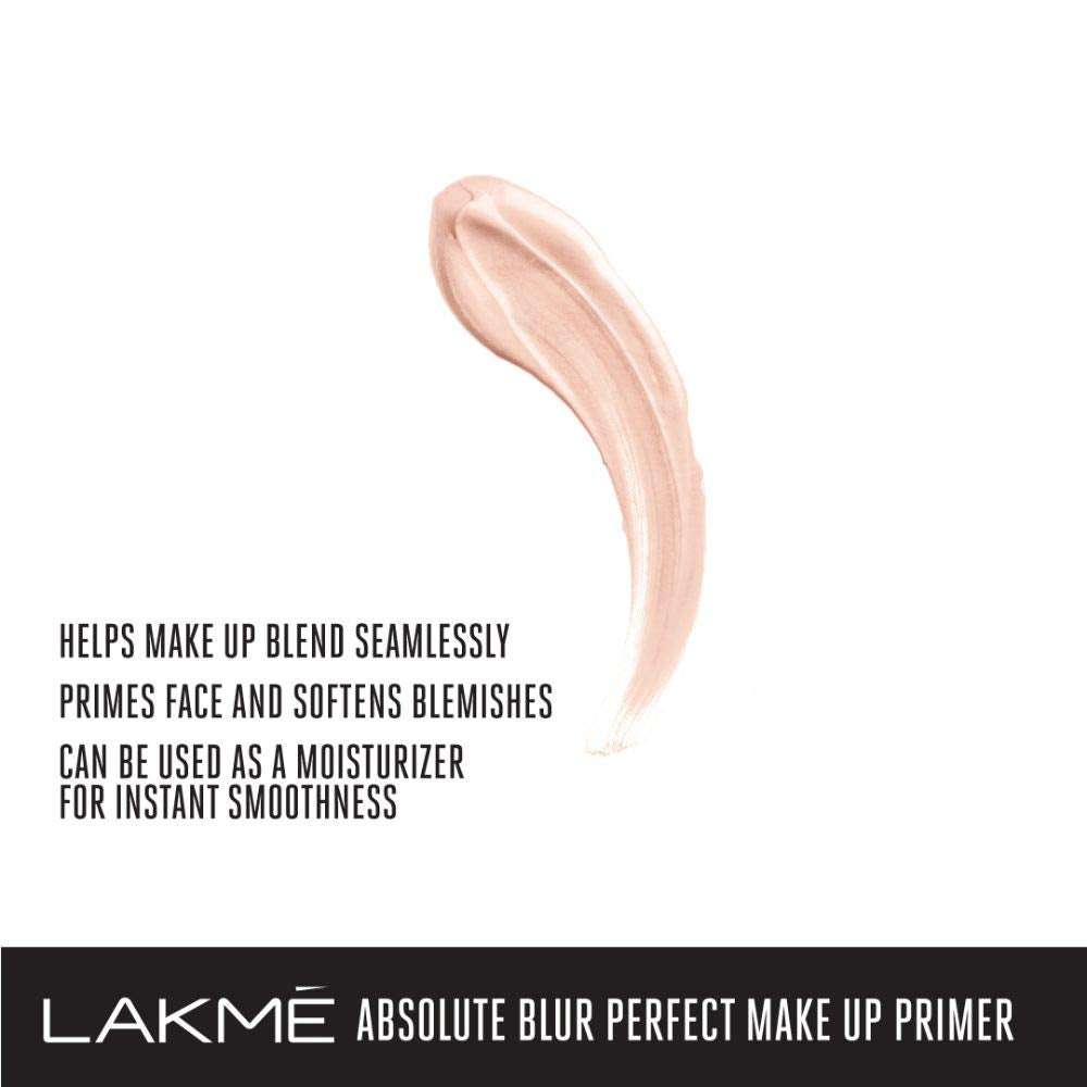Lakmé Absolute Blur Perfect Makeup Primer, 30g And Lakmé Insta Eye Liner, Blue, 9 ml
