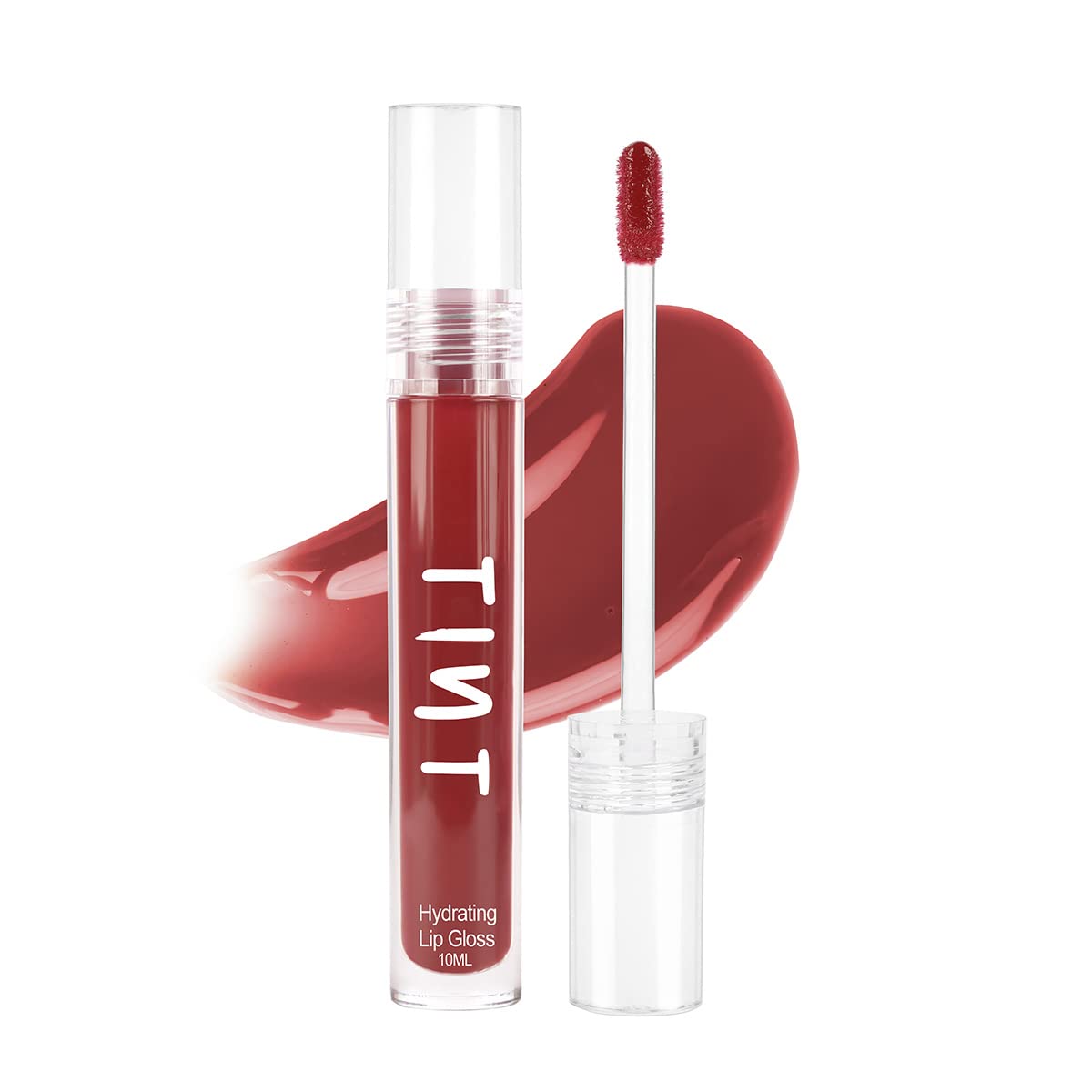 Tint Cosmetics Red Lip Gloss for Women | Hydrating & High Shine | Lightweight & Non-Sticky with Vitamin-E & Grapeseed Oil | Gloss Lock Technology | All Skin Types | 10Ml (Brick Red) | FDA Approved