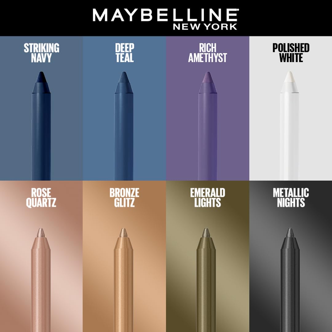 Maybelline New York Tattoo Studio Gel Eyeliner Kajal Color Pencil - Rich Amethyst, Metallic & Matte Looks That Last Up To 36 Hours, Maybelline Water-proof & Smudge Resistant Eyeliner