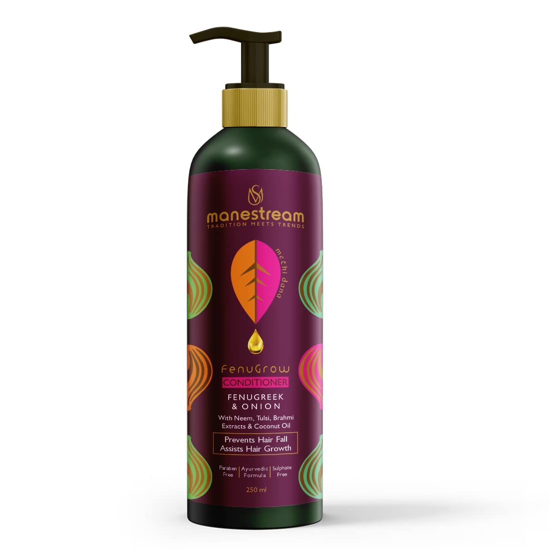 Manestream Fenugrow Hairfall Control Conditioner for Men & Women, Ayurvedic Natural Treatment with Fenugreek & Onion for Hair Loss & Gives Strength, 250 ml