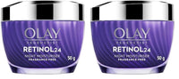 Olay Regenerist Retinol 24 Night Cream l Renews and Resurfaces Skin Overnight l No Redness or Irritation | Fragrance Free l Normal, Oily, Dry and Combination Skin l 50g (Pack of 2)