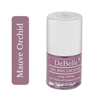 DeBelle Gel Nail Polish Mauve Orchid (Dark Mauve ), 8ml | Non UV - Gel Finish | Seaweed Enriched Formula | Long Lasting Paint| Cruelty & Toxic Free |